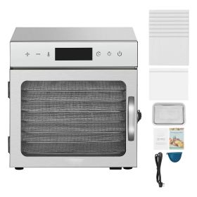 Food Dehydrator Machine, 8 Stainless Steel Trays, 400W Electric Food Dryer with Adjustable Temperature & 24-Hour Timer, Heated Dryer for Jerky, M
