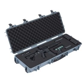 Hard Rifle Case, Lockable Rifle Case with Pre-cut Foams, 40 in Gun Storage with Wheels