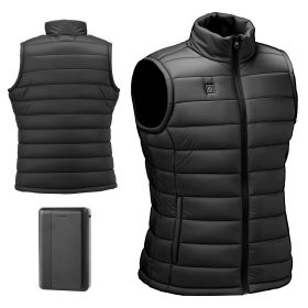 Heated Vest, Men Electric Heating Vest with 16000 mAh Battery Pack, 8 Heating Zones Lightweight Rechargeable Winter-Vest with 3 Levels