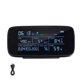 Air Quality Monitor 9-IN-1, CO2, Temperature, Humidity, Formaldehyde TVOC AQI Tester