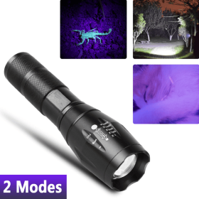 f2 IN 1 LED Flashlight UV + white Zoomable LED Flashlight Detection Lamp(TK/TMEU for self-pickup)