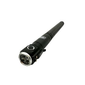 Streetwise Push Button Auto Expandable Baton with Flashlight (size: 28")